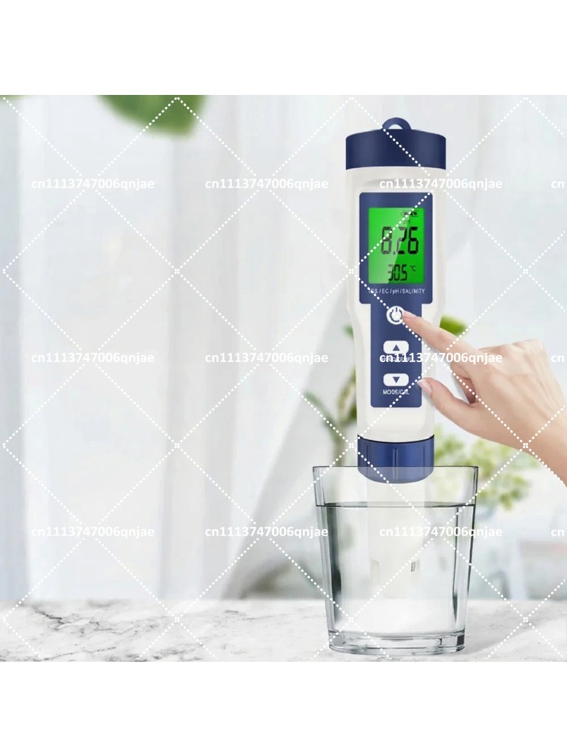 Ph Meter Digital Water Tester - Medidor digital 5 en 1 para