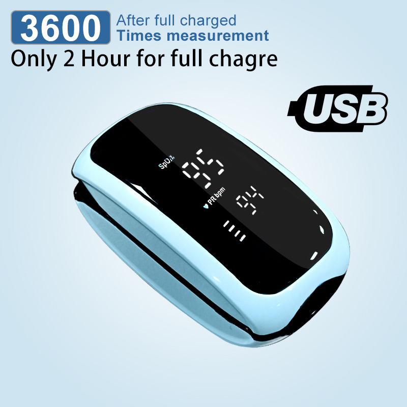 Pulse Oximeter Fingertip Rechargeable - Oxímetro médico recargable con correa para