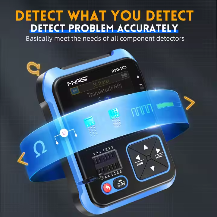 Fnirsi Digital Oscilloscope Handheld - Osciloscopio Digital Portátil FNIRSI DSO-TC3, Probador