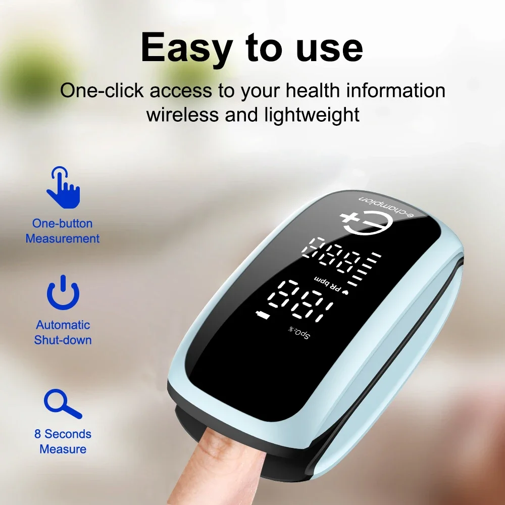Pulse Oximeter Fingertip Rechargeable - Monitor de saturación de oxígeno en