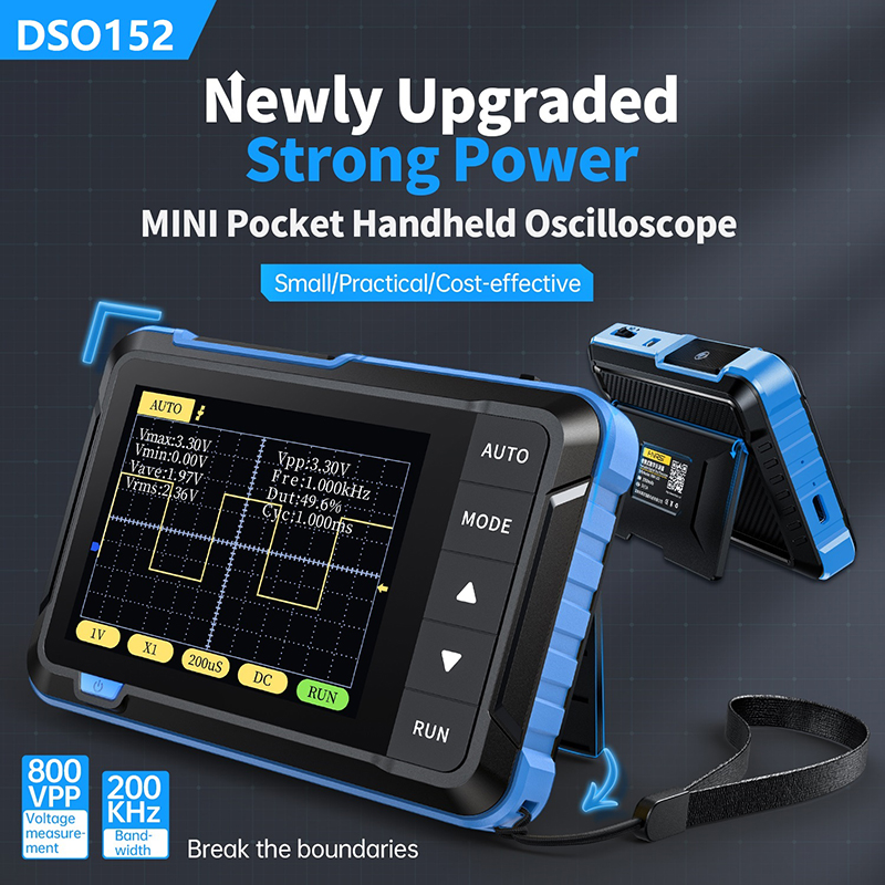 Fnirsi Digital Oscilloscope Handheld - FNIRSI DSO152 Mini osciloscopio digital portátil