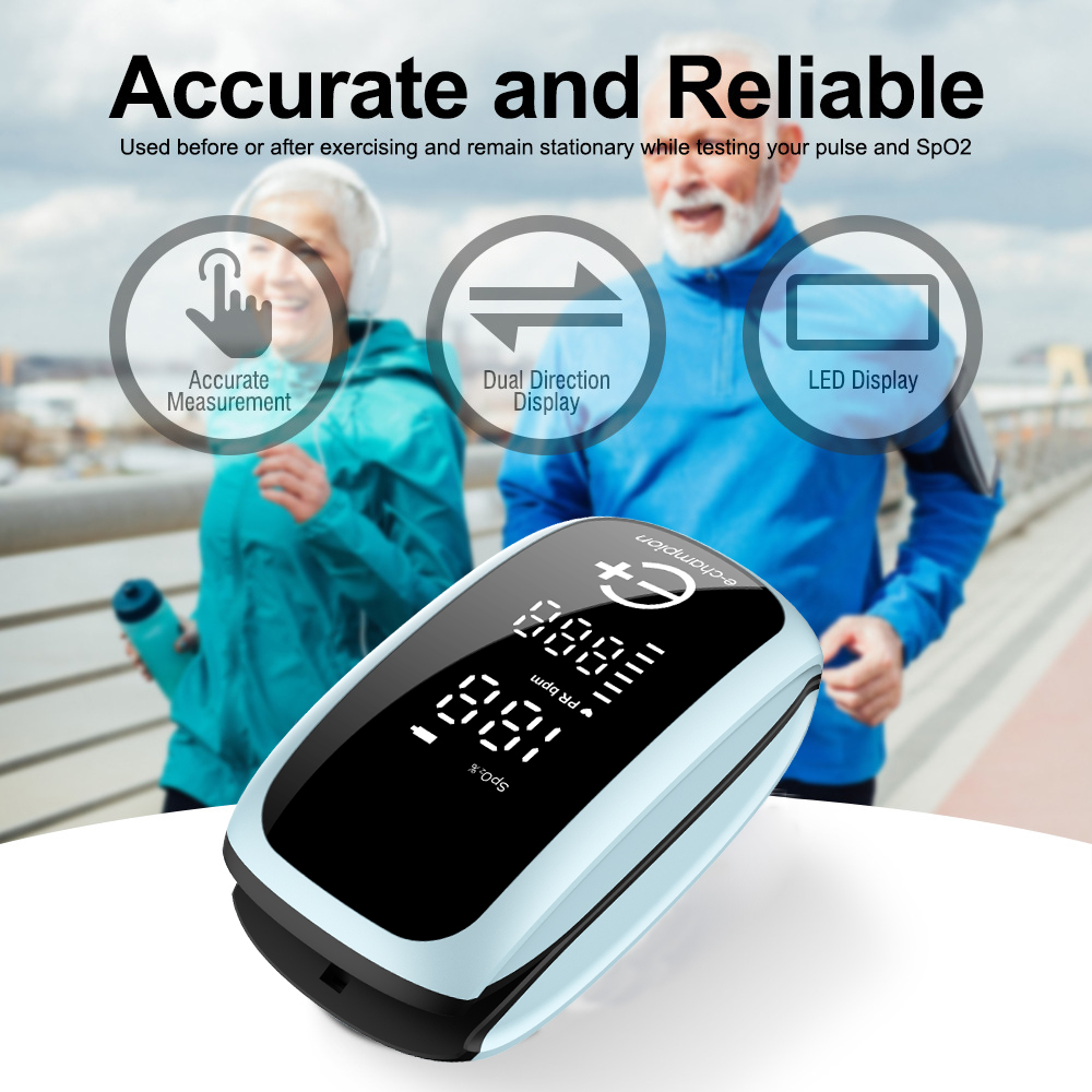 Pulse Oximeter Fingertip Rechargeable - AiQUE-oxímetro de pulso Digital médico recargable,