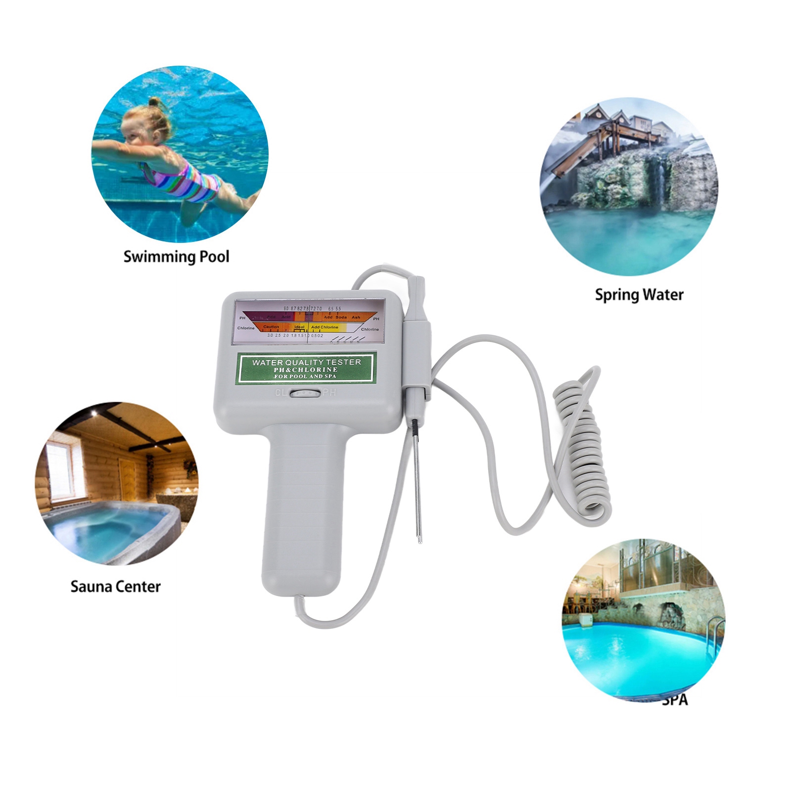 Ph Meter Digital Water Tester - Medidor Digital de pH y Cloro