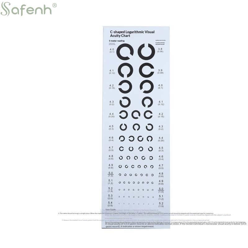 Medical Supplies - Tarjetas de Prueba de Visión de