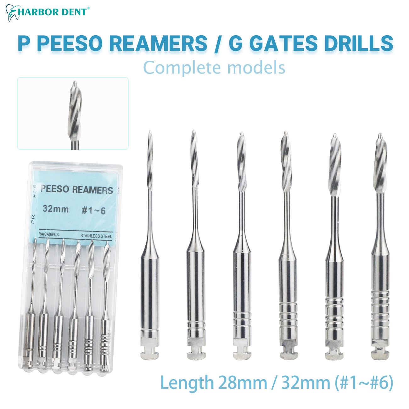 Industrial Tools - 1 paquete (6 uds) escariador Dental