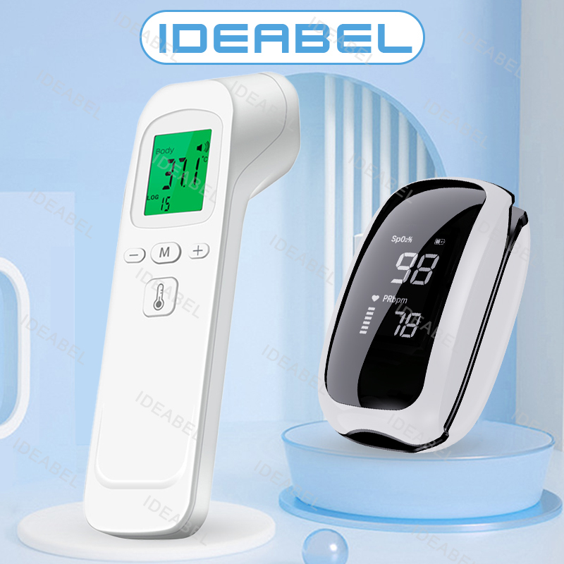 Pulse Oximeter Fingertip Rechargeable - Termómetro Digital para frente, termómetro médico