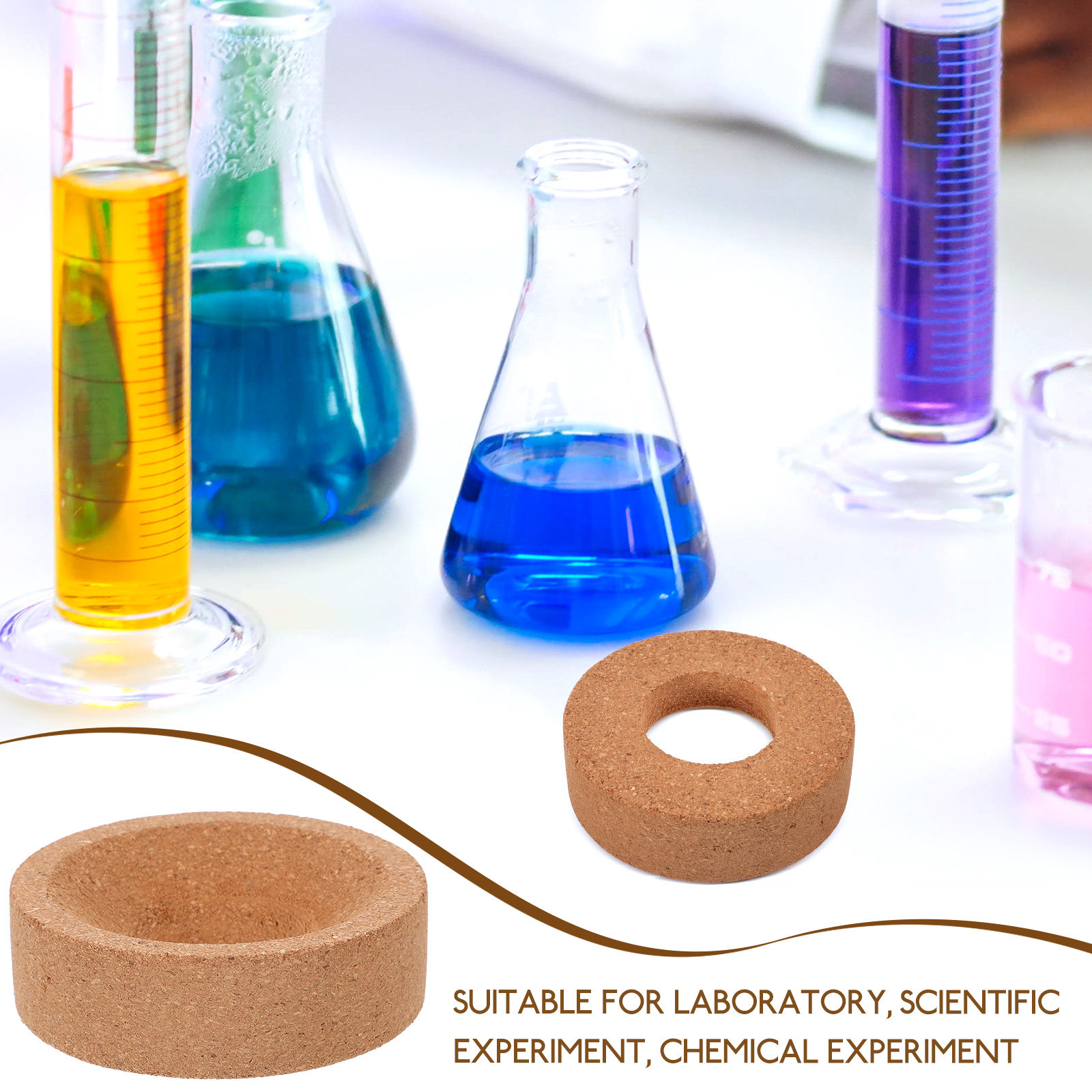 Soporte de corcho para frascos - Lab Equipment reseña y precio