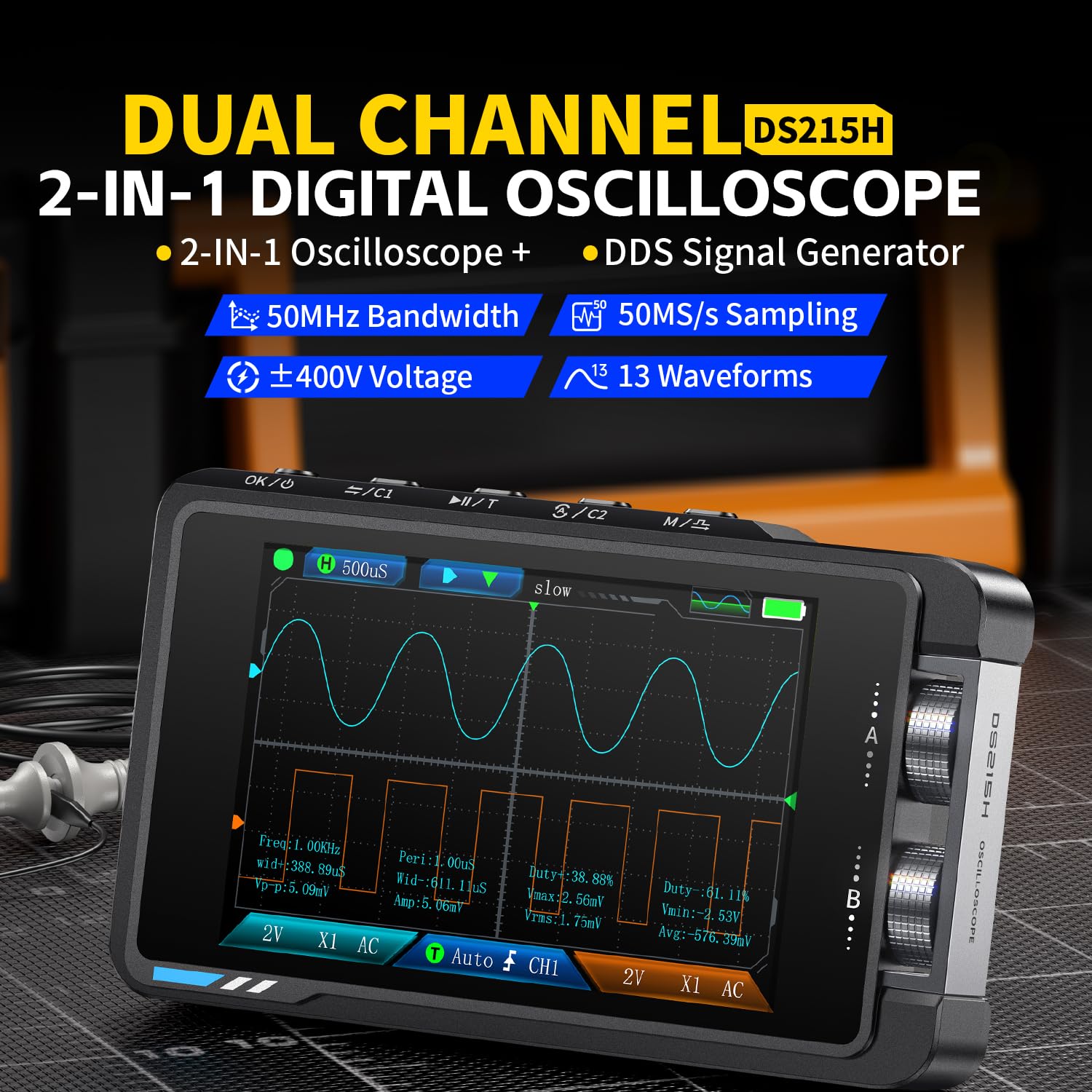 Osciloscopio digital FNIRSI DS - Fnirsi Digital Oscilloscope Handheld reseña y precio