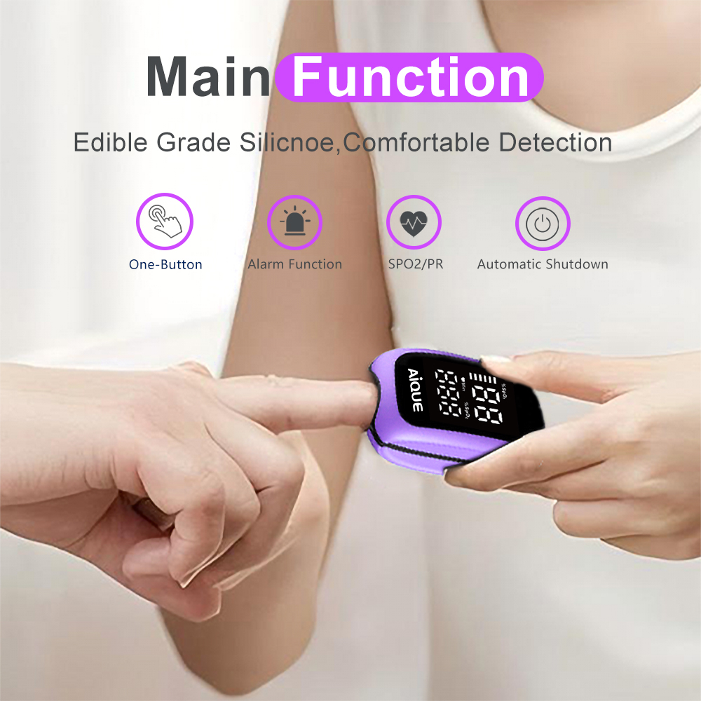 AiQUE-oxímetro recargable mora - Pulse Oximeter Fingertip Rechargeable reseña y precio