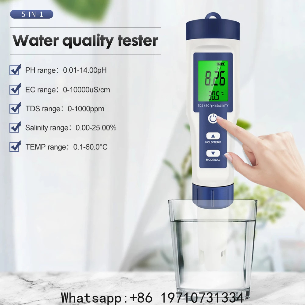 Medidor de PH Digital 5 en 1,  - Ph Meter Digital Water Tester reseña y precio