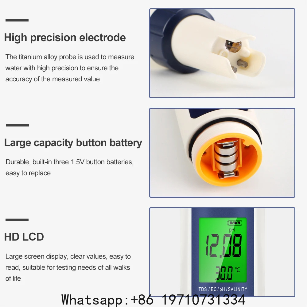 Medidor de PH Digital 5 en 1,  - Ph Meter Digital Water Tester reseña y precio