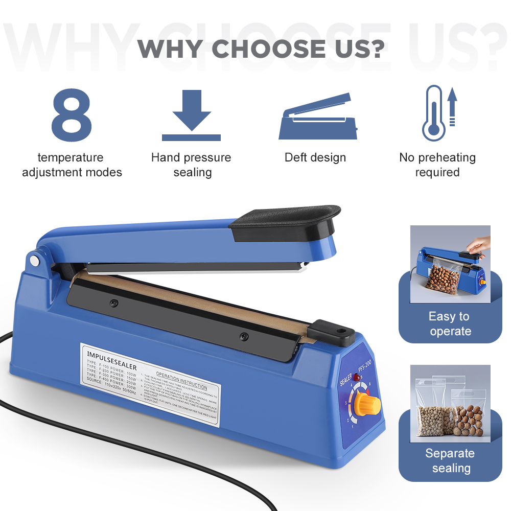 Máquina selladora térmica Manu - Plastic Bag Impulse Heat Sealer reseña y precio