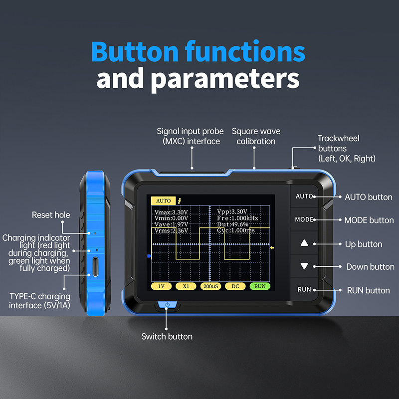 FNIRSI DSO152 Mini osciloscopi - Fnirsi Digital Oscilloscope Handheld reseña y precio