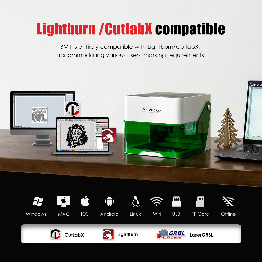 Cloudray-Mini grabador láser C - Fiber Laser Marking Machine 30W reseña y precio