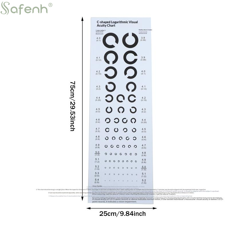Tarjetas de Prueba de Visión d - Medical Supplies reseña y precio