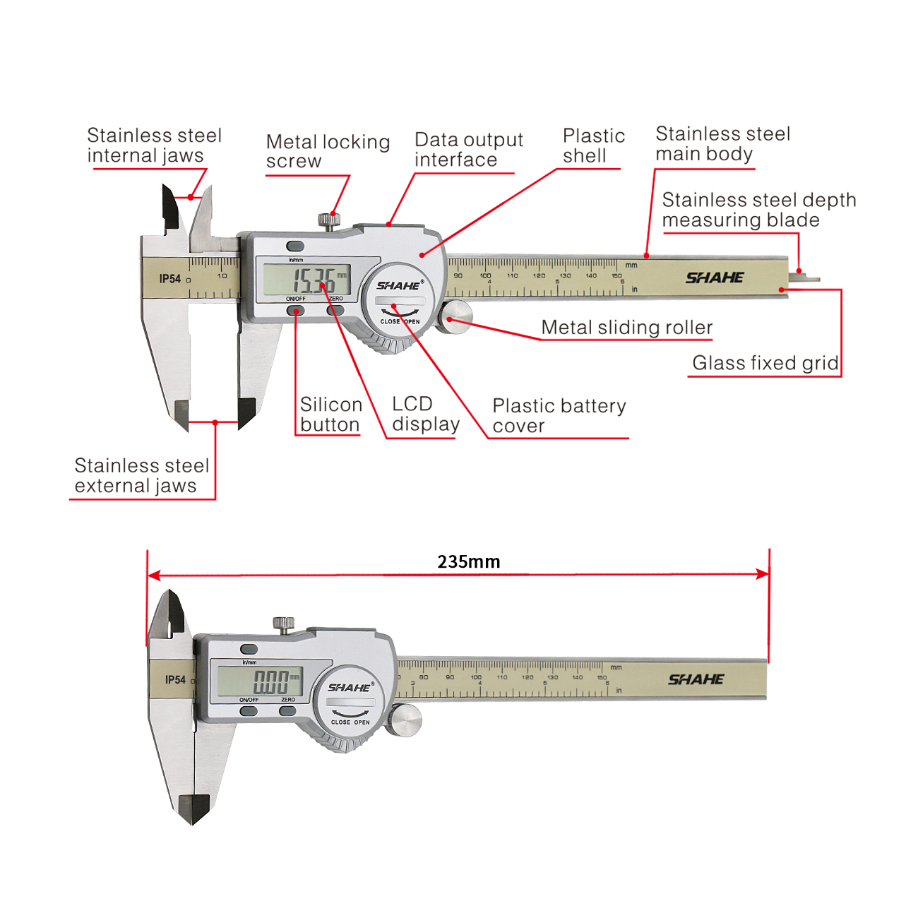 Calibrador Vernier Shahe 0-150 - Digital Caliper 150Mm Stainless Steel reseña y precio