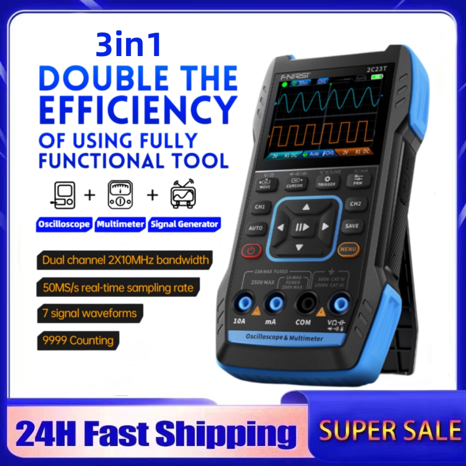 Osciloscopio Digital 3 en 1 2C - Fnirsi Digital Oscilloscope Handheld reseña y precio
