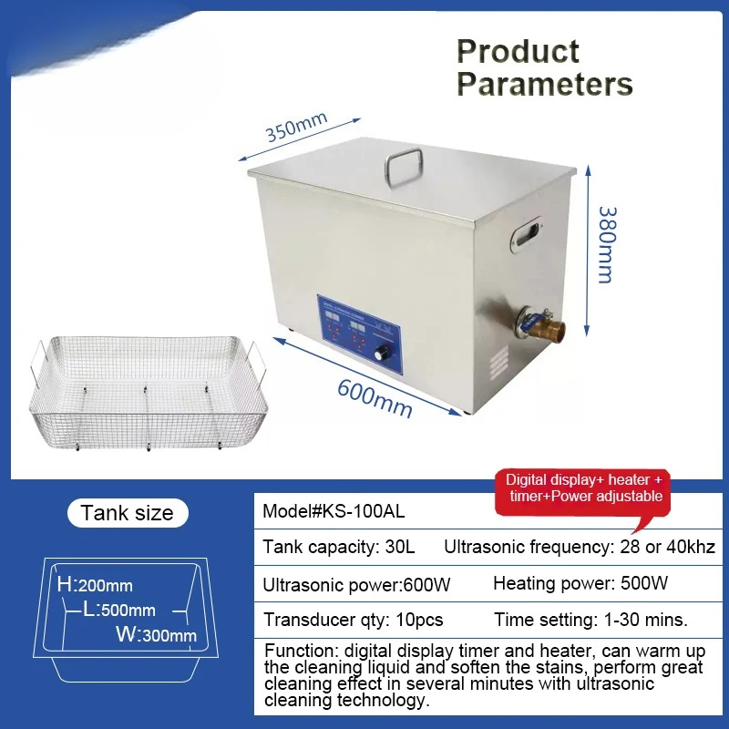 Limpiador ultrasónico industri - Ultrasonic Cleaner 30L Industrial reseña y precio